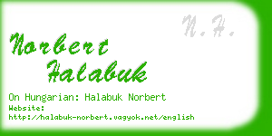 norbert halabuk business card